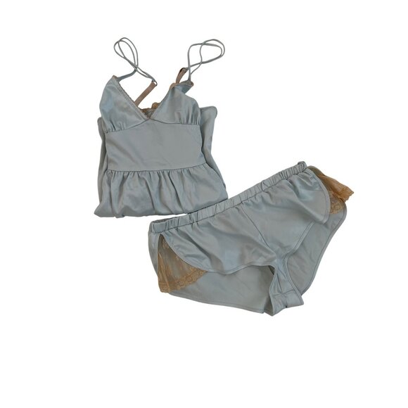 A.B.S Intimates Light Mint Blue Babydoll Camisole Set - Picture 1 of 6